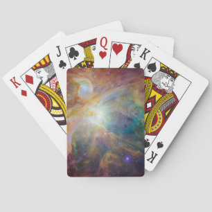 Kaos i Orions hjärta Spitzer Hubble kompositbild Casinokort