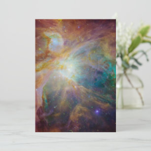 Kaos i Orions hjärta Spitzer Hubble kompositbild Julkort