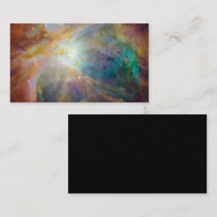 Kaos i Orions hjärta Spitzer Hubble kompositbild Visitkort