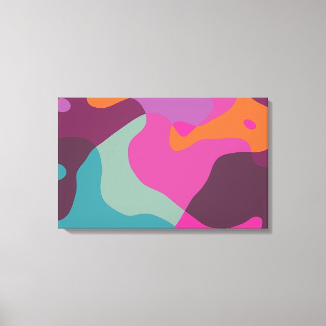 Kaos i retro färger canvastryck (Framsida)