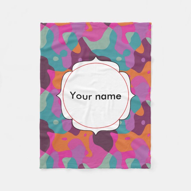 Kaos i retro färger fleecefilt (Framsidan)