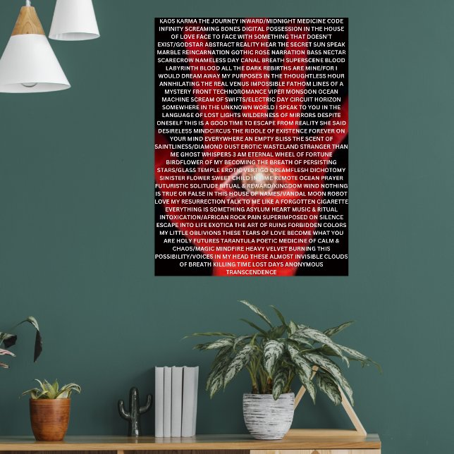 KAOS KARMA original poem poster (Vardagsrum 1)