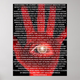 KAOS KARMA original poesiposter Poster