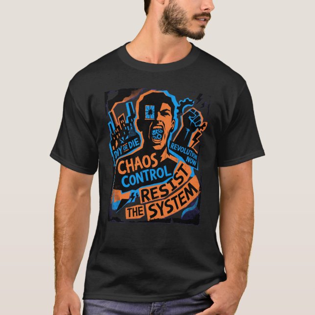 Kaos Kontrollera Motstå Systemet Tröja – Rebellion (Framsida)