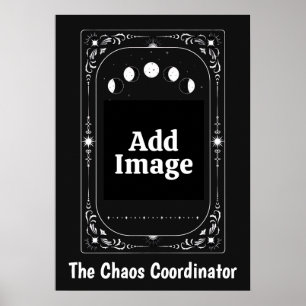 Kaos Koordinator Celestial Moon Tarot Zodiak Prese Poster