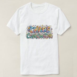 Kaos Koordinator Färgrik Doodle Typografi T Shirt