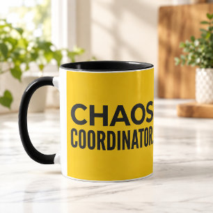 Kaos Koordinator Gul Svart Kombinations Mugg