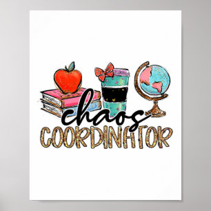 Kaos Koordinator Lärar Lekfull Lärarhumor Leopar Poster