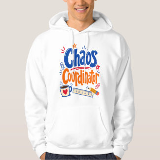 Kaos Koordinator Lärare Tillbaka Till Skolan Desig Hoodie