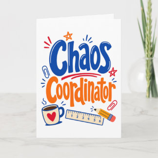 Kaos Koordinator Lärare Tillbaka Till Skolan Desig Kort
