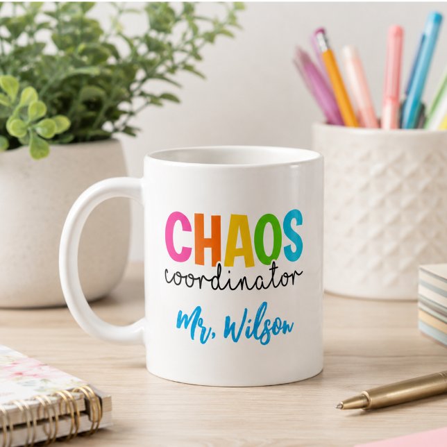 Kaos Koordinator Notisbok – Roligt Citat för Lärar Kaffemugg (Chaos Coordinator Notebook – Funny Teacher Quote Coffee Mug)