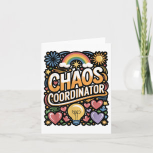 Kaos Koordinator Roligt Citat Kort