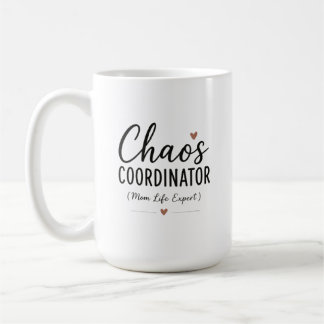 Kaos Koordinator Roligt Mamma Liv Typografi Kaffemugg