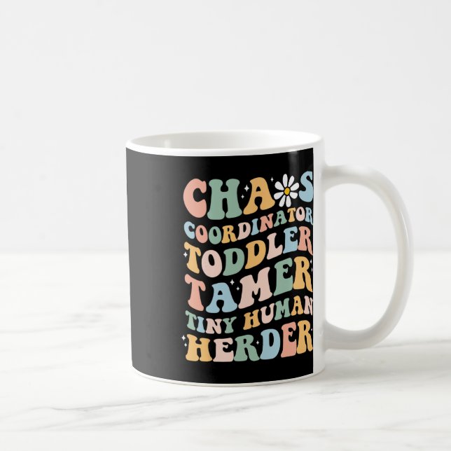 Kaos Koordinator Småbarn Tämjare Liten Människohjä Kaffemugg (Höger)