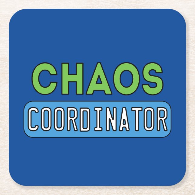 Kaos Koordinator Underlägg Papper Kvadrat (Framsidan)