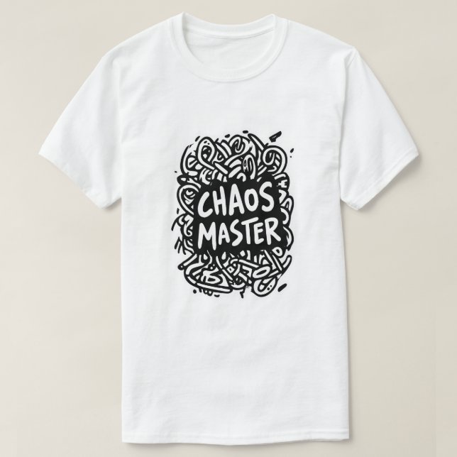 Kaos Mästare – Multitask Design T Shirt (Design framsida)