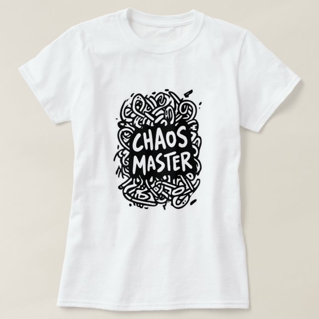 Kaos Mästare – Multitask Design T Shirt (Design framsida)