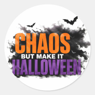 🎃 Kaos Men Gör Det Halloween Roligt Skräckcitat Runt Klistermärke