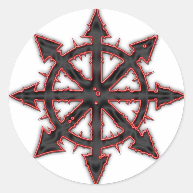 Kaos Runt Klistermärke (Framsida)