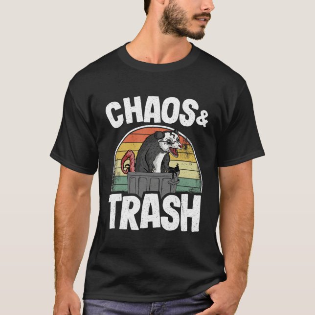 Kaos & Skräp Opossum  Pungråtta T Shirt (Framsida)