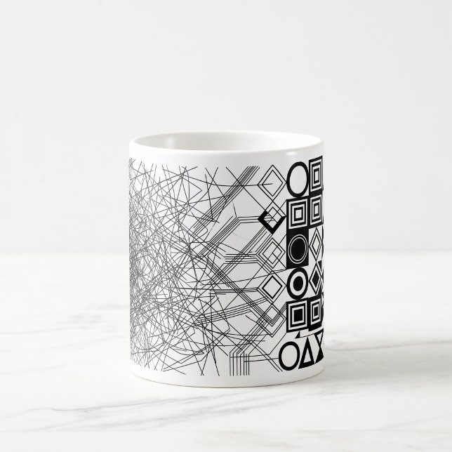 Kaos till ordning Abstrakt geometrisk  Kaffemugg (Skapare uppladdad)