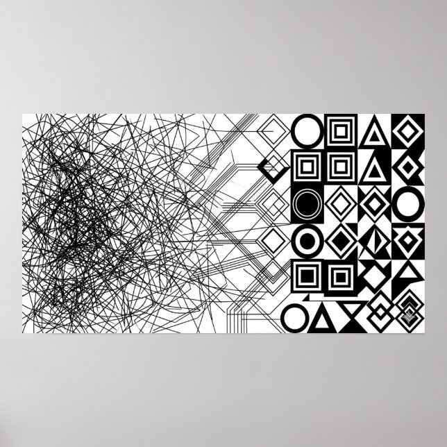 Kaos till ordning Abstrakt geometrisk Poster (Framsidan)