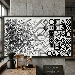 Kaos till ordning Abstrakt geometrisk Poster