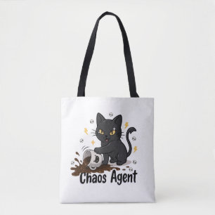 Kaosagent Svart Katt Tygkasse