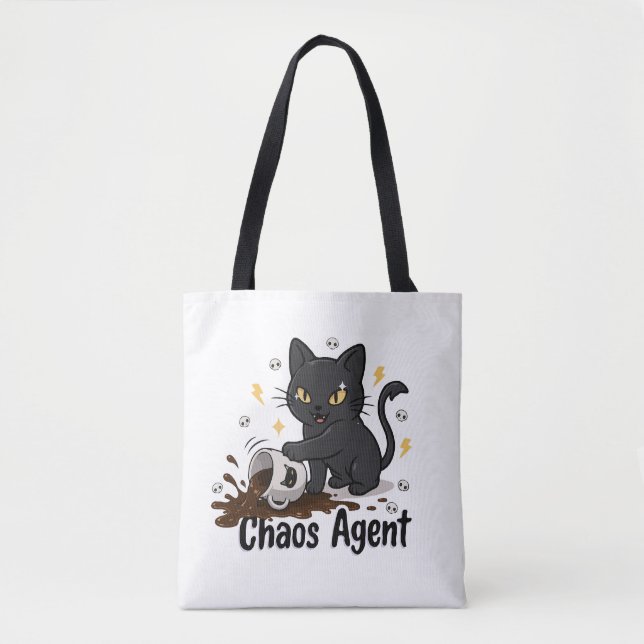 Kaosagent Svart Katt Tygkasse (Framsida)