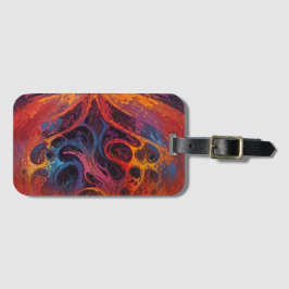 Kaosstorm - Färgrik Abstrakt Design Bagagebricka