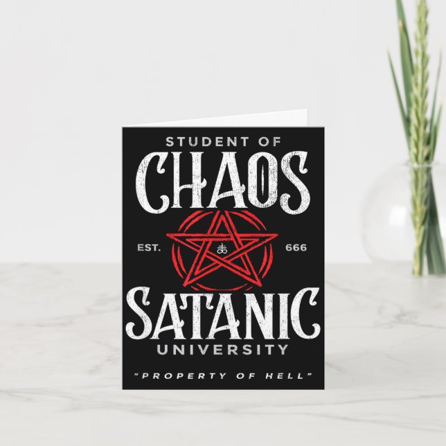 Kaosstudent sataniska universitet koven för kort (Framsida)