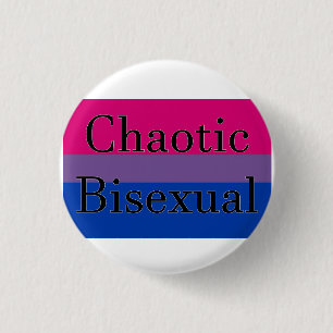 Kaotisk bisexuell person knapp
