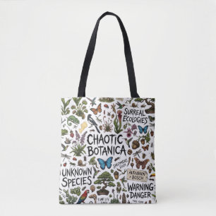 Kaotisk Botanica Surrealistiska Ekologier Illustra Tygkasse