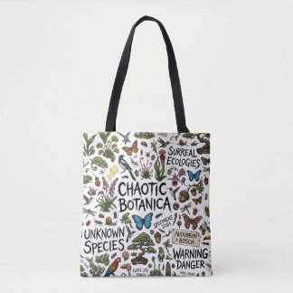 Kaotisk Botanica Surrealistiska Ekologier Illustra Tygkasse