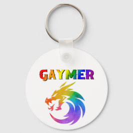 Kaotisk Gay D20 – HBTQ+ Pride DND Nyckelring
