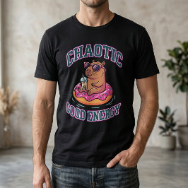 Kaotisk God Energi Capybara Munk Floatie T Shirt