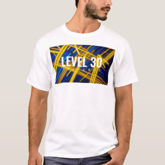 Kaotiska Lysande Gula Cyaniska Tech Synthwave Linj T Shirt