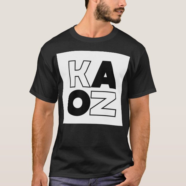 KAOZ black and white  T Shirt (Framsida)