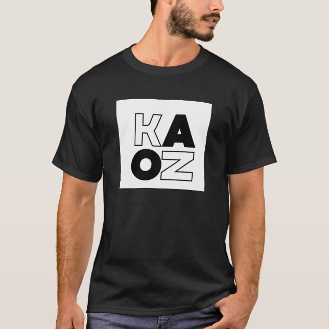 KAOZ black and white  T Shirt (Framsida)