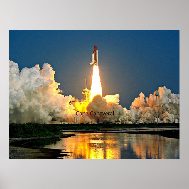 Kap Canaveral Launch Pad Labeled Poster (Framsidan)