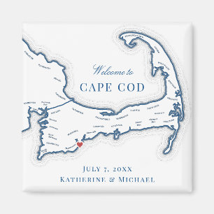 Kap Cod Destination Wedding Favor Magnet