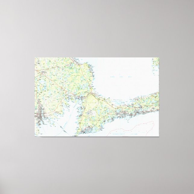 Kap Cod Karta (1986) Canvastryck (Framsida)