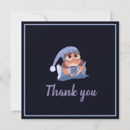 Kap Cute tack Blue Grått Baby Uggla Cap Cute