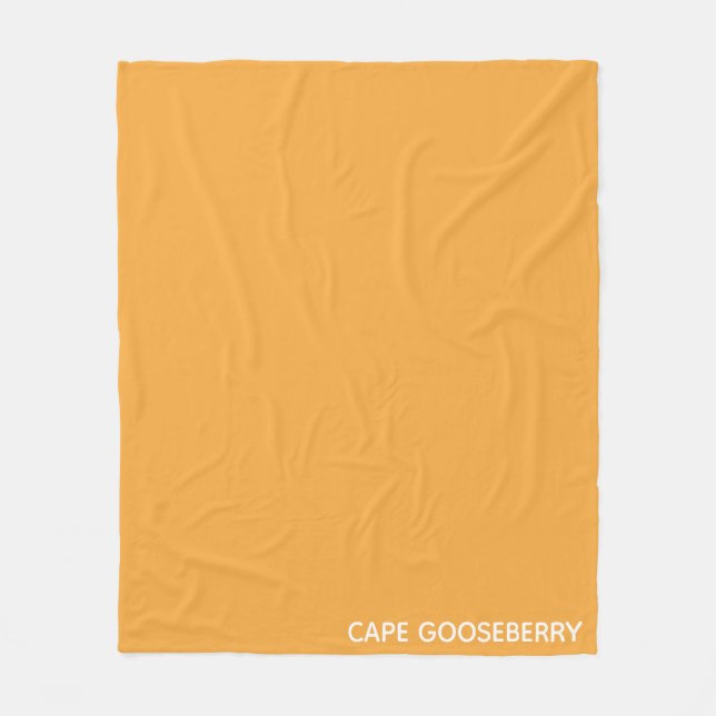 Kap Gooseberry gult färg namn Fleecefilt (Framsidan)