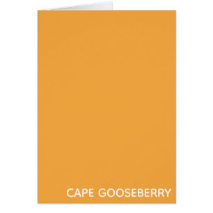 Kap Gooseberry gult färg namn Hälsningskort