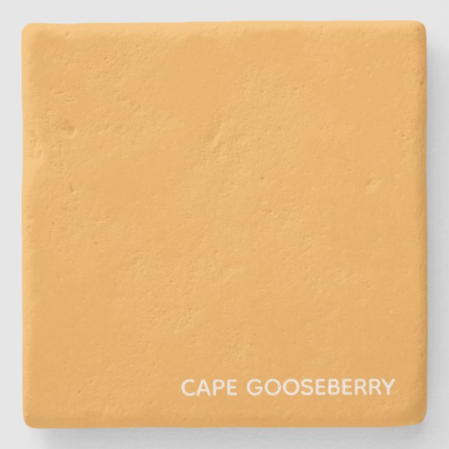 Kap Gooseberry gult färg namn Stenunderlägg (Framsidan)