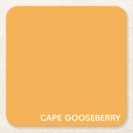 Kap Gooseberry gult färg namn Underlägg Papper Kvadrat