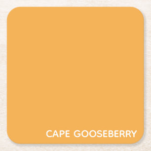 Kap Gooseberry gult färg namn Underlägg Papper Kvadrat