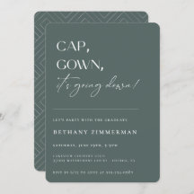 Kap Gown Det går ner Studentfest