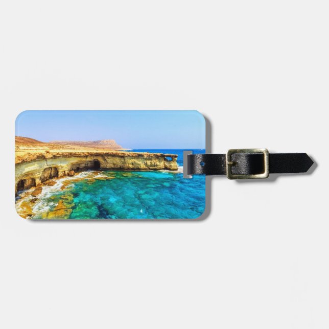 Kap Greco Cyprus stilized Bagagebricka (Horisontell Framsida)
